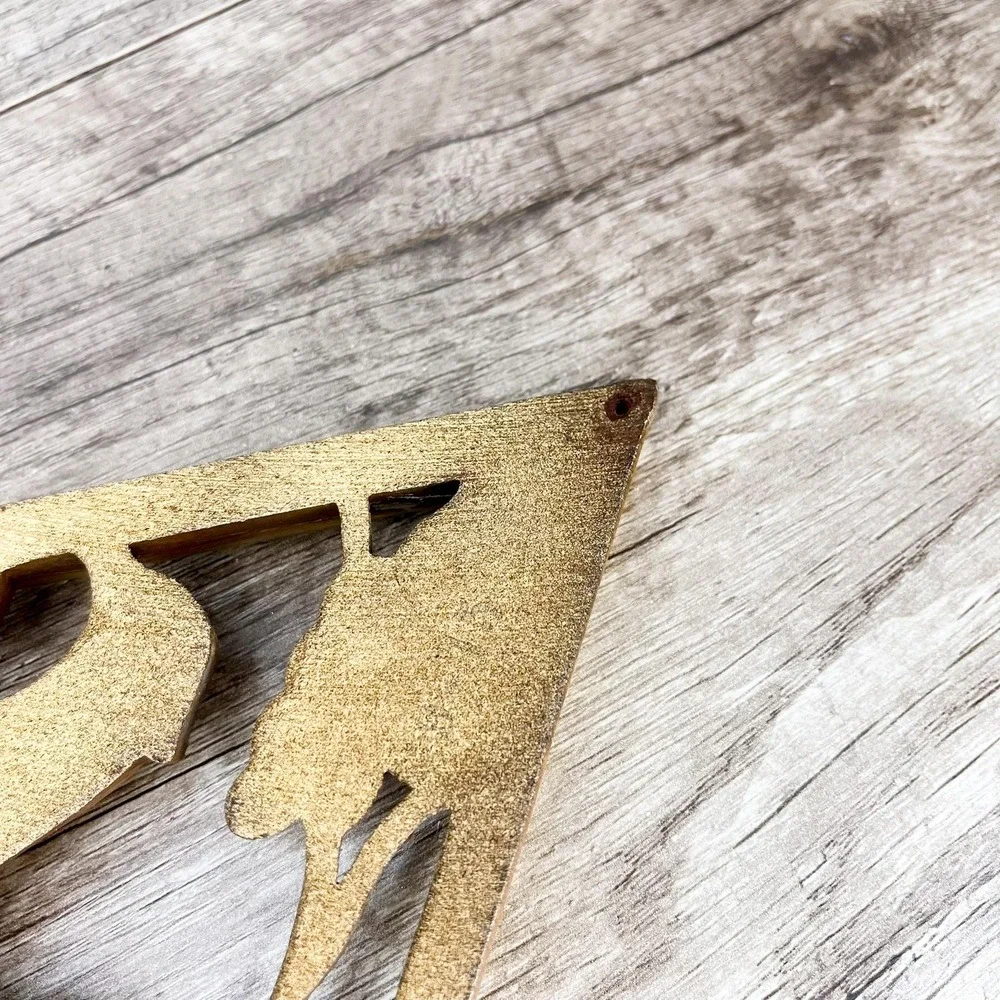 Faux Brass Bird Wall‎ Hanging - Gold Interior Decor